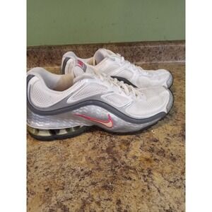 Nike Reax Run 5 Womens Running Shoes White Silver Pink 407717-116 Size 7.5